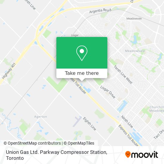 Union Gas Ltd. Parkway Compressor Station map