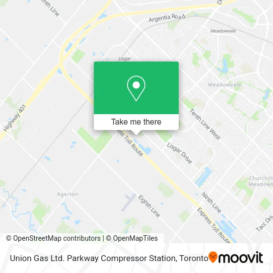 Union Gas Ltd. Parkway Compressor Station map