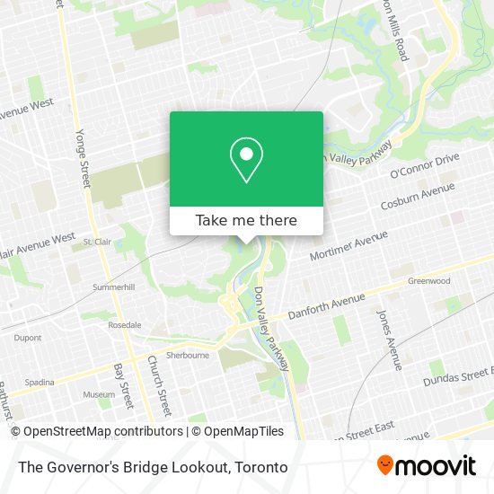 The Governor's Bridge Lookout map