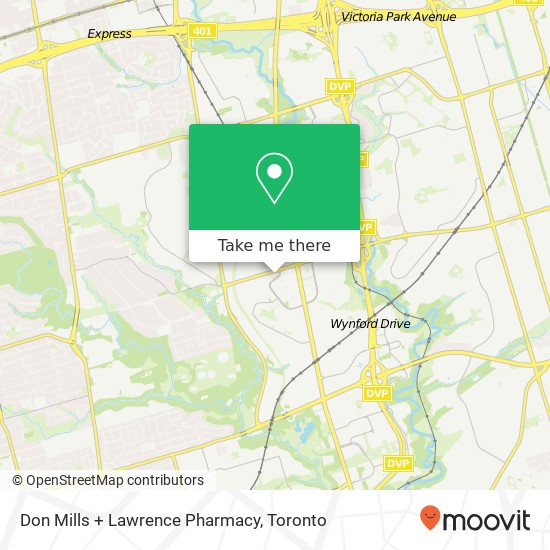 Don Mills + Lawrence Pharmacy map