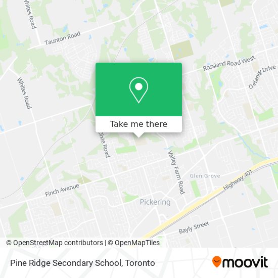 Pine Ridge Secondary School map