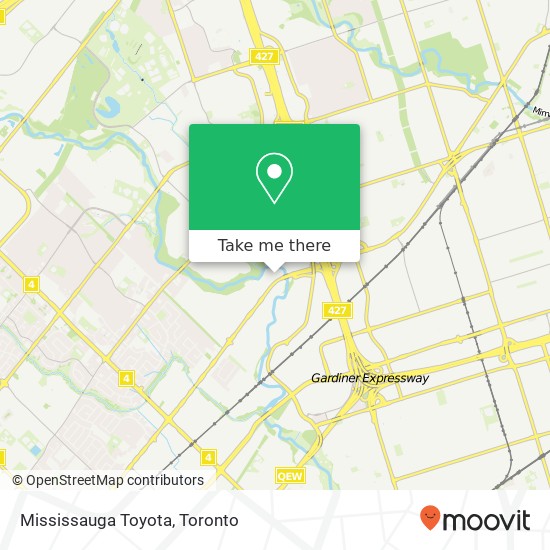 Mississauga Toyota map