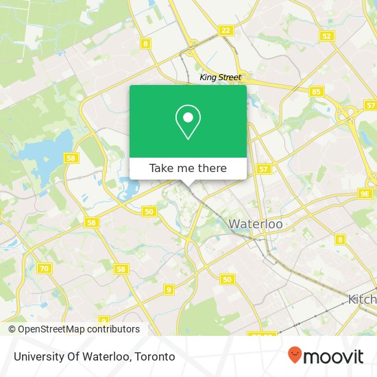 University Of Waterloo map