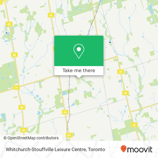 Whitchurch-Stouffville Leisure Centre map