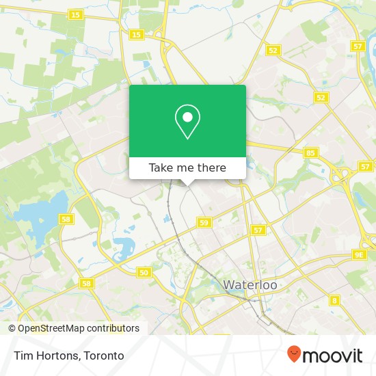 Tim Hortons map