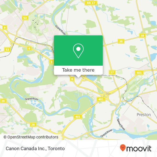 Canon Canada Inc. map