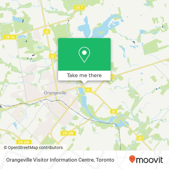 Orangeville Visitor Information Centre map