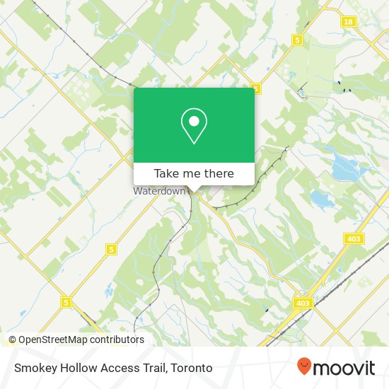 Smokey Hollow Access Trail plan