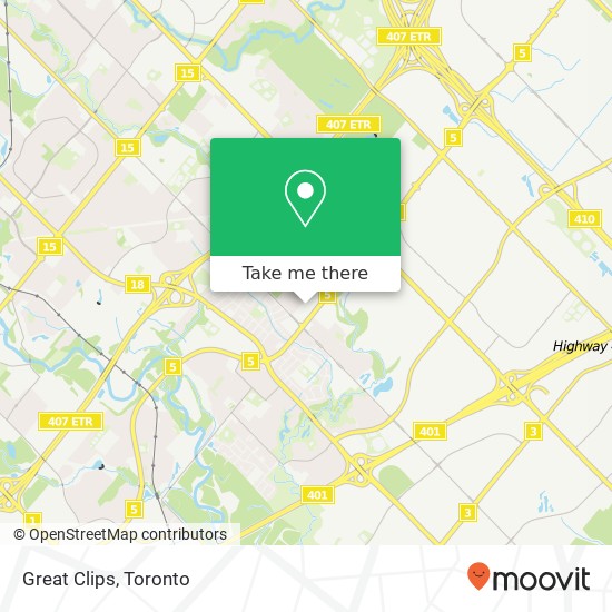 Great Clips map