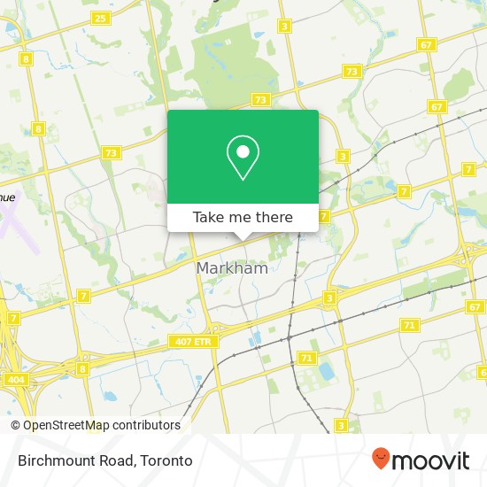 Birchmount Road map