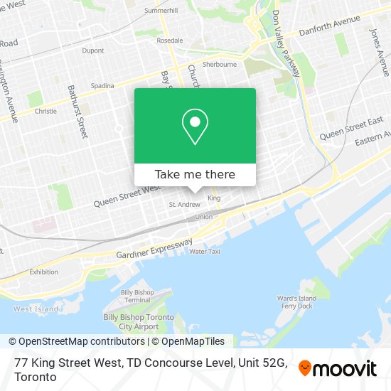 77 King Street West, TD Concourse Level, Unit 52G map