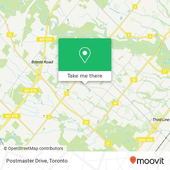 Postmaster Drive map