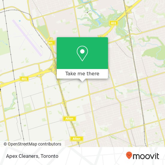 Apex Cleaners map