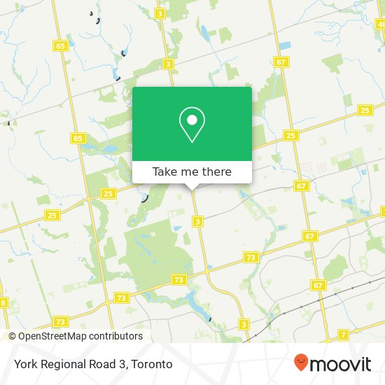 York Regional Road 3 map