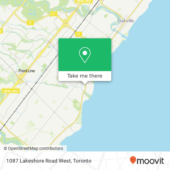 1087 Lakeshore Road West map