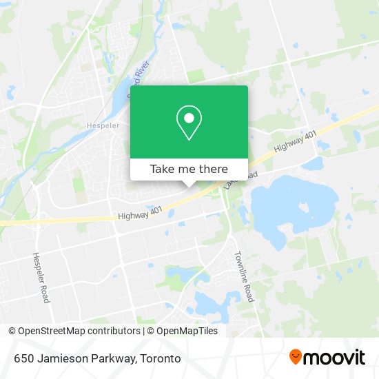 650 Jamieson Parkway map