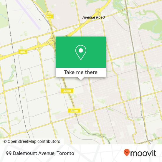 99 Dalemount Avenue map