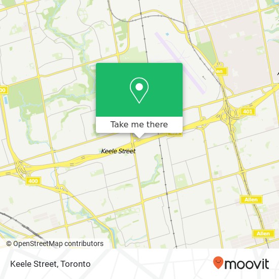 Keele Street map