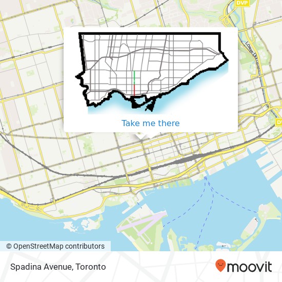 Spadina Avenue map