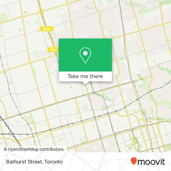 Bathurst Street map