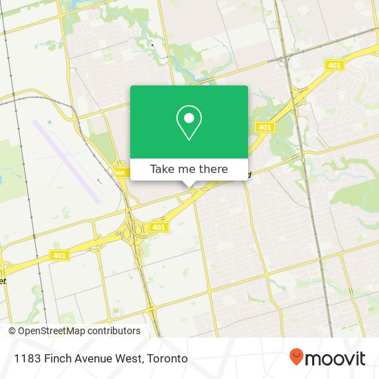 1183 Finch Avenue West map