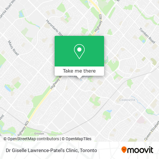 Dr Giselle Lawrence-Patel's Clinic map