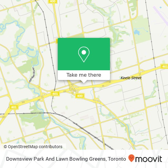 Downsview Park And Lawn Bowling Greens map