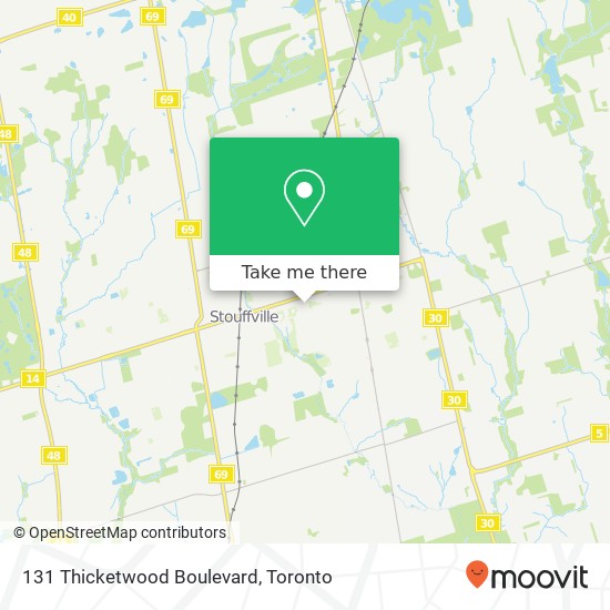 131 Thicketwood Boulevard map