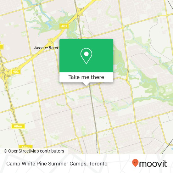 Camp White Pine Summer Camps map