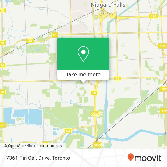 7361 Pin Oak Drive map