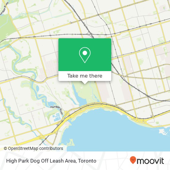 High Park Dog Off Leash Area map