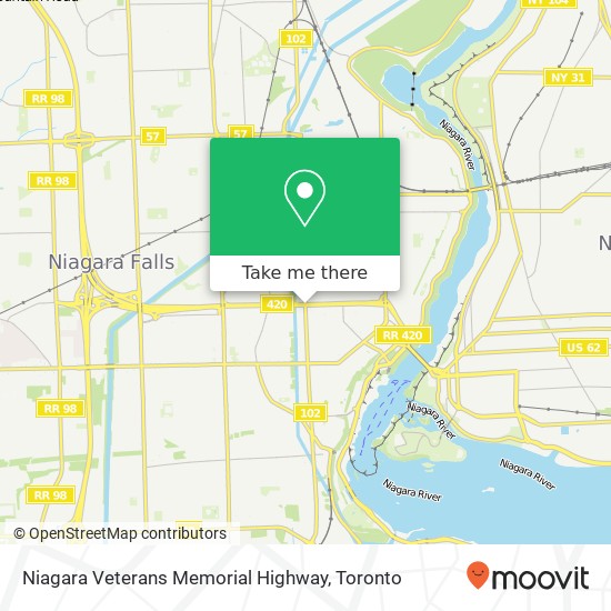 Niagara Veterans Memorial Highway map