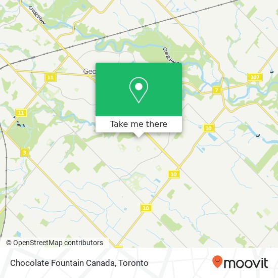 Chocolate Fountain Canada map