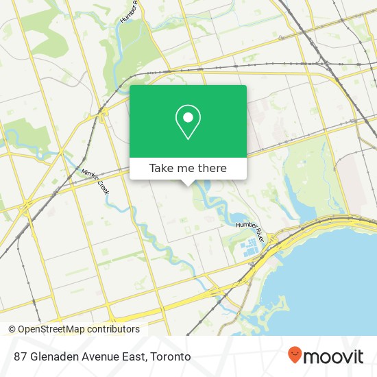 87 Glenaden Avenue East map