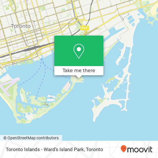 Toronto Islands - Ward's Island Park map