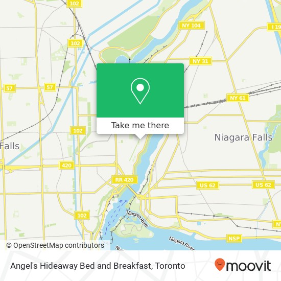 Angel's Hideaway Bed and Breakfast map