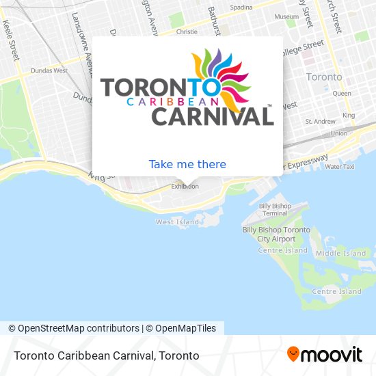 Toronto Caribbean Carnival map