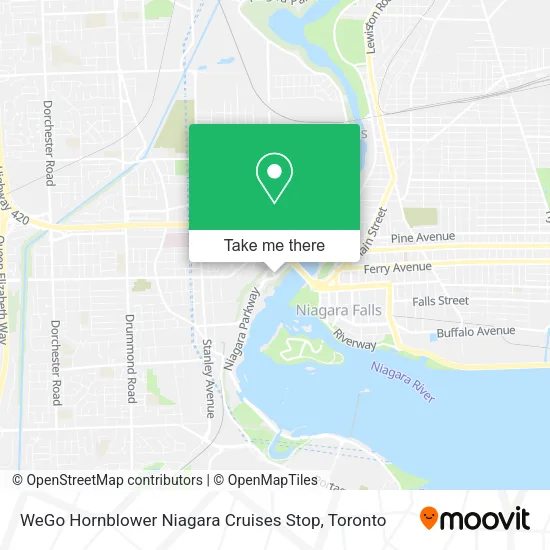 WeGo Hornblower Niagara Cruises Stop plan