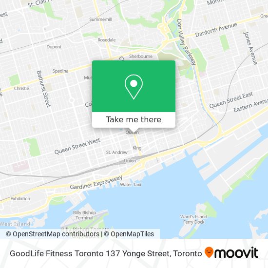 GoodLife Fitness Toronto 137 Yonge Street map