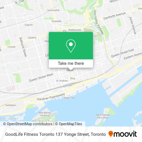 GoodLife Fitness Toronto 137 Yonge Street map