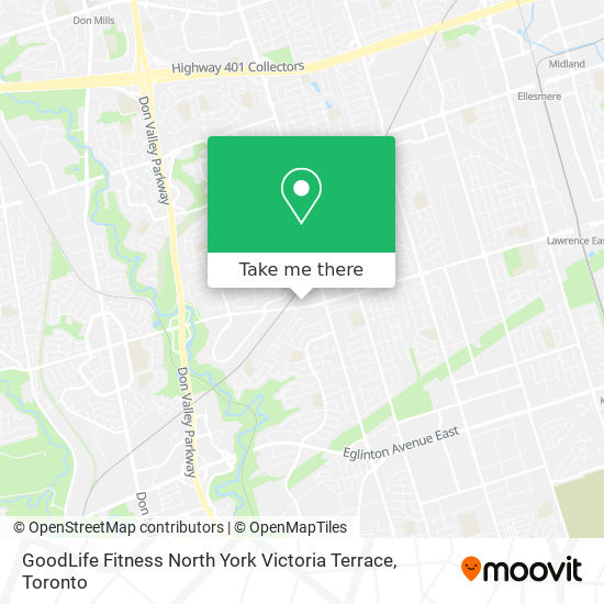 GoodLife Fitness North York Victoria Terrace map
