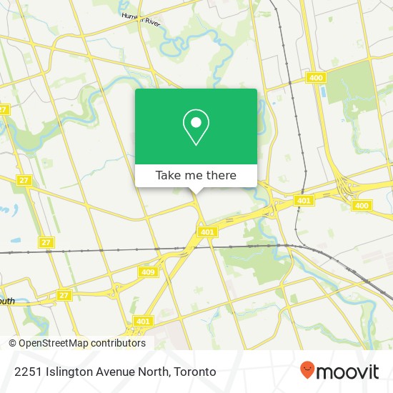 2251 Islington Avenue North map