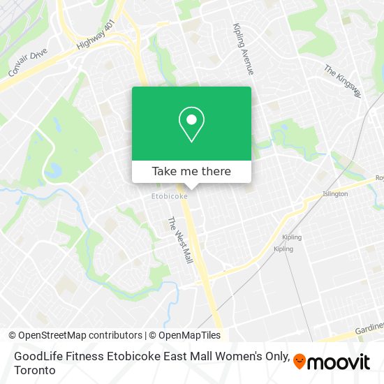 GoodLife Fitness Etobicoke East Mall Women's Only map