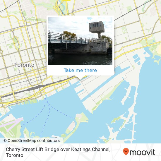 Cherry Street Lift Bridge over Keatings Channel map