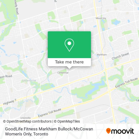 GoodLife Fitness Markham Bullock / McCowan Women's Only map