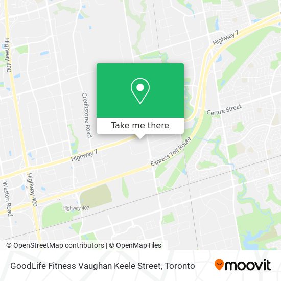 GoodLife Fitness Vaughan Keele Street map