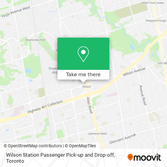 Wilson Station Passenger Pick-up and Drop-off map