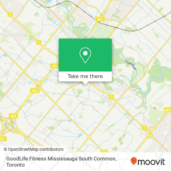 GoodLife Fitness Mississauga South Common plan