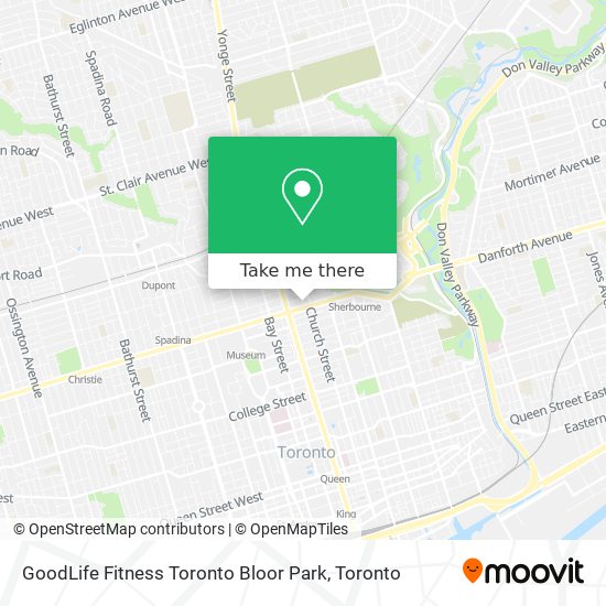 GoodLife Fitness Toronto Bloor Park map
