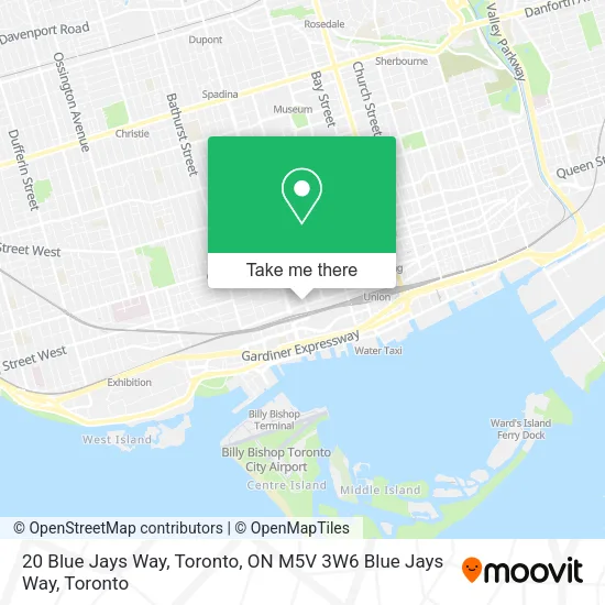 20 Blue Jays Way, Toronto, ON M5V 3W6 Blue Jays Way map